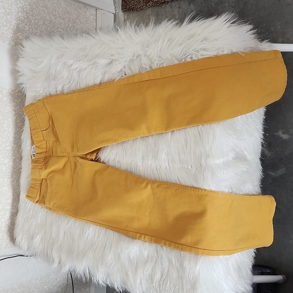 Big girls mustard pants and 2 navy blue Tops set - Picture 8 of 10